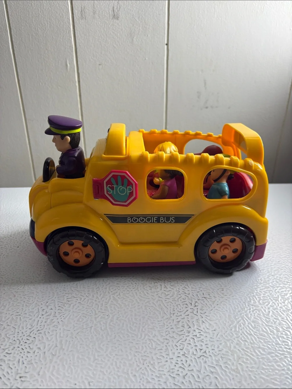 Boogie Bus Yellow Kids Toy Bus with Figures